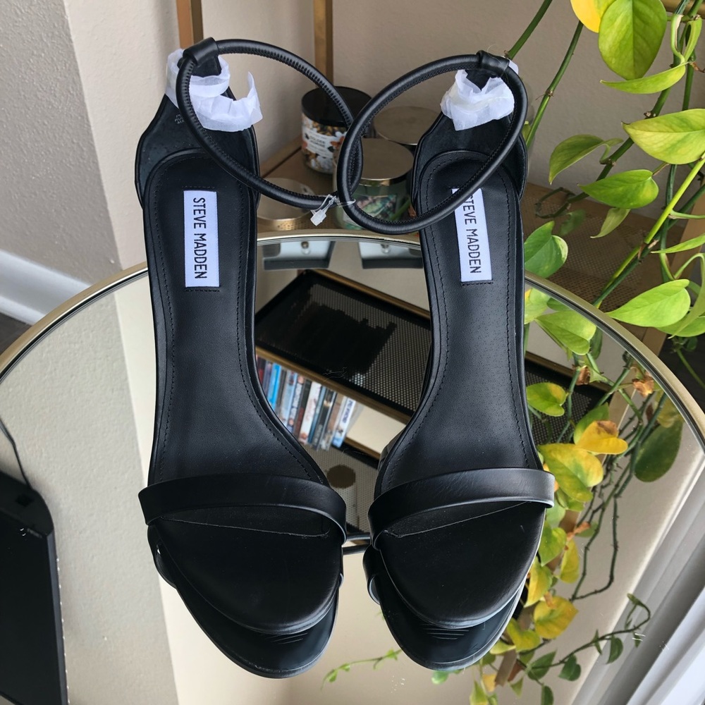 Steve Madden Black Sandal Heels